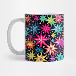 Neon Stars Pattern Mug